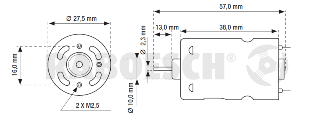 RABOESCH 109-41 ELECTRIC BRUSHED MOTOR BLUE RM 410 (VE1) 