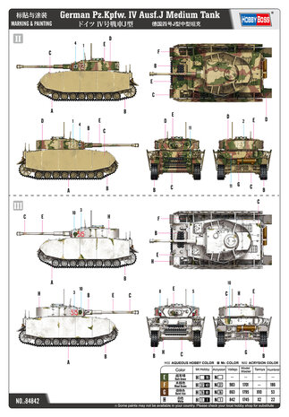 HOBBY BOSS 84842 GERMAN PZ.KPFW. IV AUSF.J MEDIUM TANK 1/48
