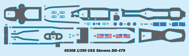 I LOVE KIT 65308 USS STEVENS DD-479 1/350