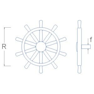 RB MODEL 008/24 MESSING STUURWIEL &Oslash; 24.0