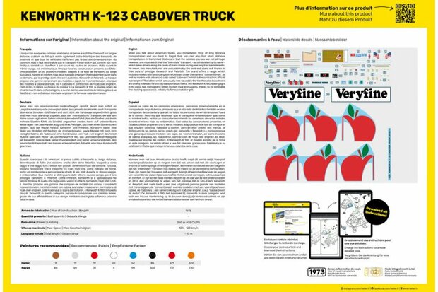 HELLER 80793 KENWORTH K-123 CABOVER TRUCK 1/43
