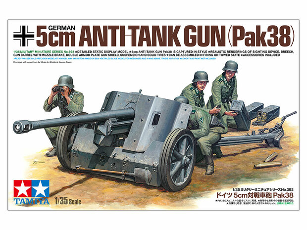 TAMIYA 35392 GERMAN 5CM ANTI-TANK GUN (PAK38) 1/35