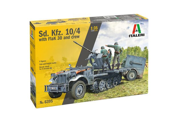 ITALERI 6395 WWII GERMAN Sd.Kfz. 10/4 w. FLAK 30 AND CREW 1/35 