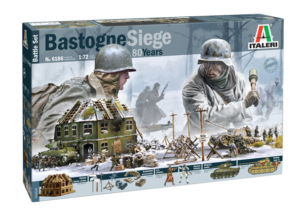 ITALERI 6186 WWII 80 YEARS BATTLE FIELD BASTOGNE SIEGE 1/72