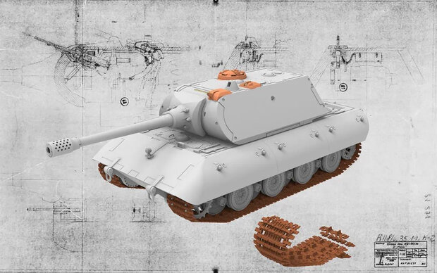 AMUSING HOBBY 35A046 SUPERHEAVY TANK E-100 MIT MAUS-TURM 1/35