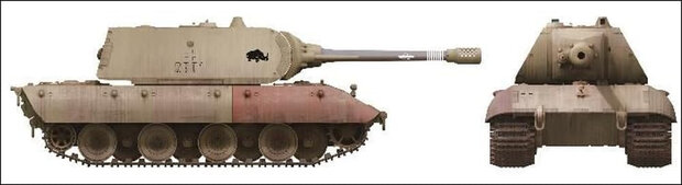 AMUSING HOBBY 35A046 SUPERHEAVY TANK E-100 MIT MAUS-TURM 1/35