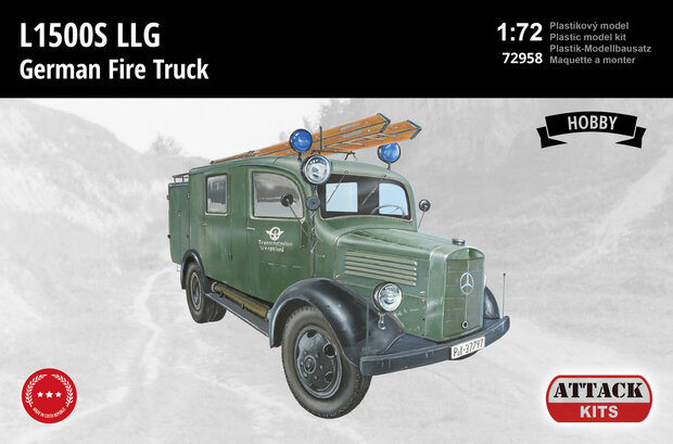 ATTACK 72958 MERCEDES-BENZ L 1500S LLG GERMAN FIRE TRUCK 1/72