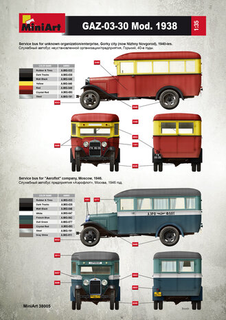 MINIART 38005 PASSENGER BUS GAZ-03-30 1/35