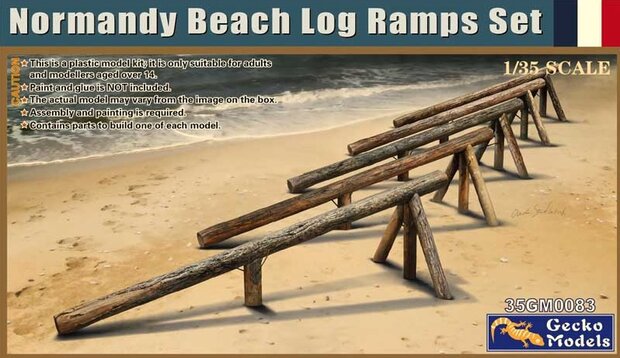 GECKO MODELS 35GM0083 NORMANDY BEACH LOG RAMPS SET 1/35