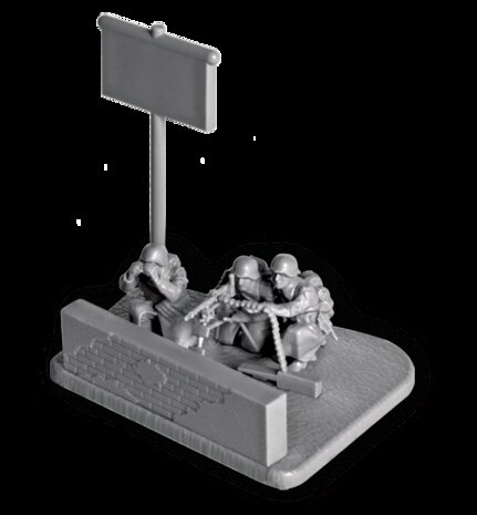 ZVEZDA 6210 WWII GERMAN MG-34 MACHINE GUN w. CREW 1941/45 1/72