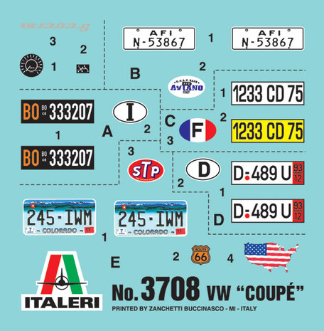 ITALERI 3708 VW 1303S BEETLE 1/24