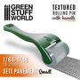 GREEN-STUFF-WORLD-GETEXTUREERDE-ROLLER-MET-HANDVAT-1-64-1-48